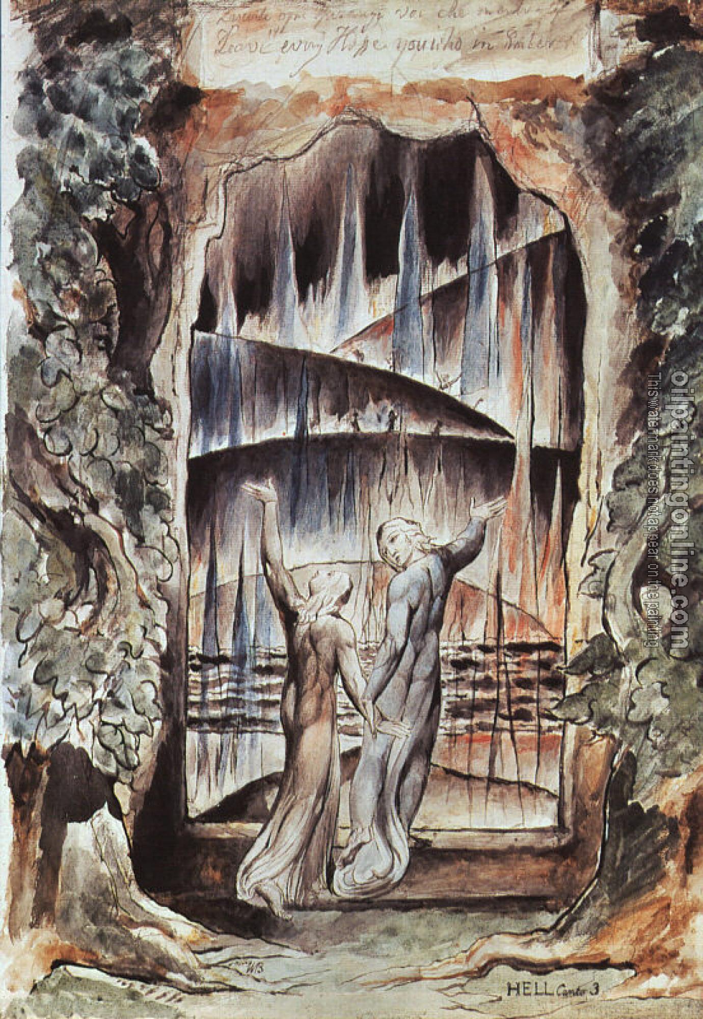 Blake, William - Dante and Virgil at the Gates of Hell